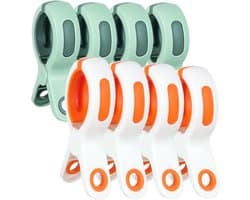 WNHB® Handdoekklemmen strandstoel 8 stuks - grote winddichte clips - stevige wasknijpers voor handdoek ligbed zwembad en kleding