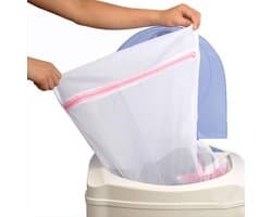*** 2x Grote Waszak Met Rits - Waszak - Lingeriezak - Lingerie Wassen - Voorzichtig Wassen - Met ritssluiting - Zak voor in wasmachine - Maat L - 50X60CM - van Heble® ***