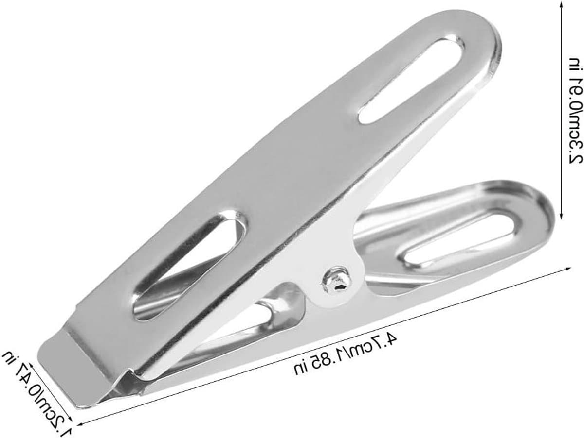 Kledingknijpers RVS - Waslijnprikkers Klemmen - Kleding Drogen - Roestvrij Windproof - 20 stuks - Zilver — afbeelding 1