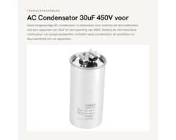 Dailygoods - AC Condensator 30uF 450V voor Motoren en Airconditioners