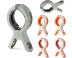 6 stuks grote klemmen, handdoekklemmen voor strandligstoelen, Jumbo formaat, sterke handdoekclips, winddicht, strandhanddoekclips voor dagelijkse was, badhanddoek, tapijt, beddengoed en dikke