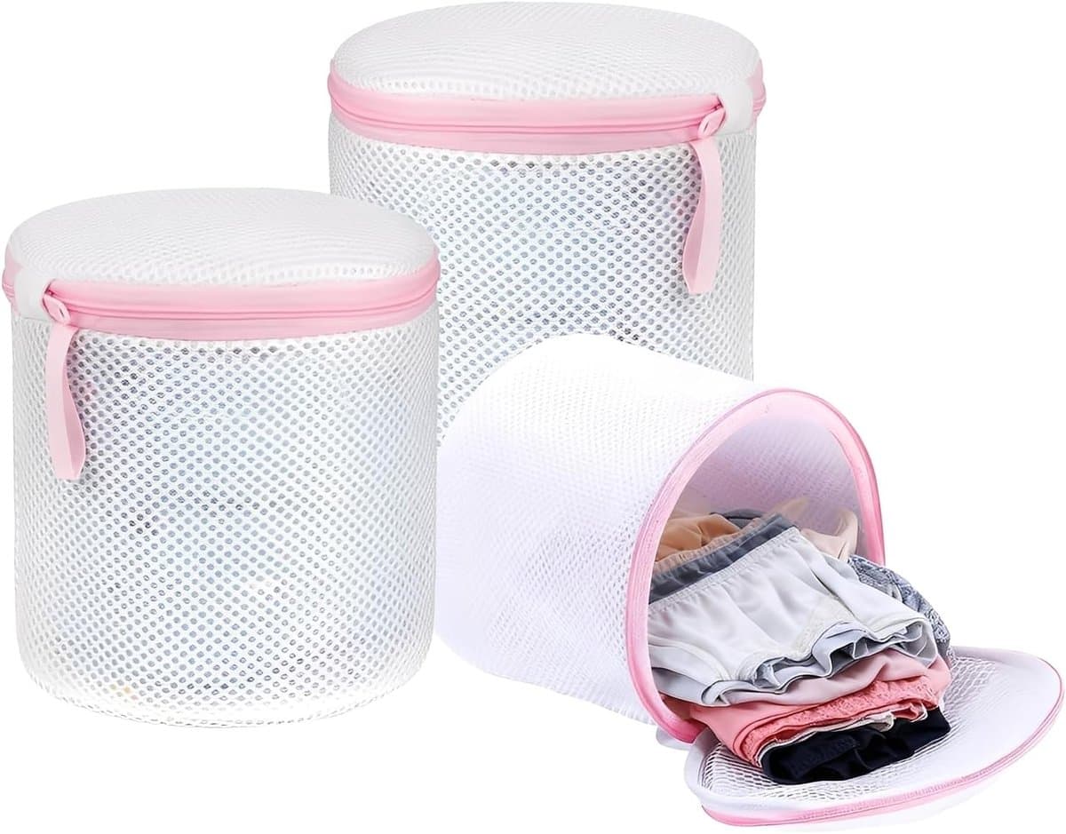 Set van 3 Herbruikbare Wasnetten voor Bh's - Fijne Mesh Waszakken voor de Wasmachine, Ideaal voor Delicate Kleding — afbeelding 1