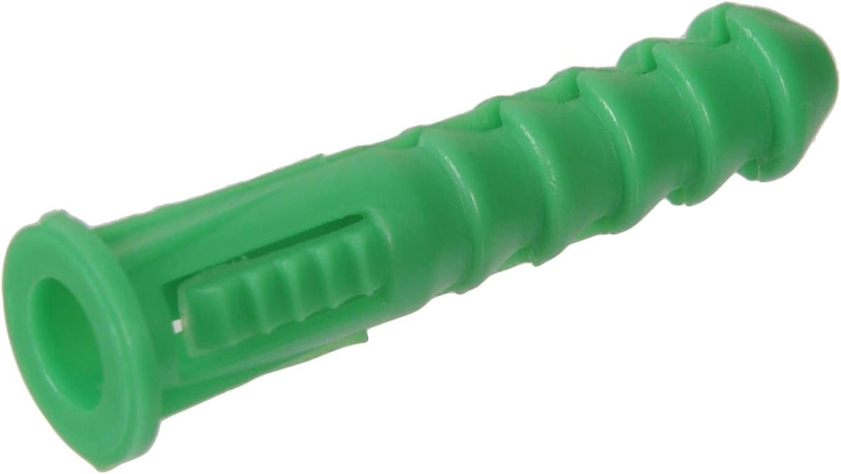 Kunststof Ankers - Pluggen Ribbel - Bevestigen van armaturen - Corrosiebestendig - Pack of 1 - Groen — afbeelding 1