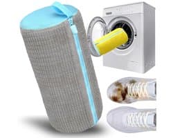 Dailygoods - Waszak voor schoenen – waszak voor schoenen met villosities, schoenentas voor wasmachine met ritssluiting, herbruikbaar, waszakken voor sneakers (grijs/verpakking 1)