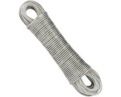 Waslijn Extra Sterk - Waslijn met Stalen Kern - Roest- en Corrosiebestendig - Geschikt voor Buitengebruik - Capaciteit 120 kg - 4 mm Dikte - Wasdraad