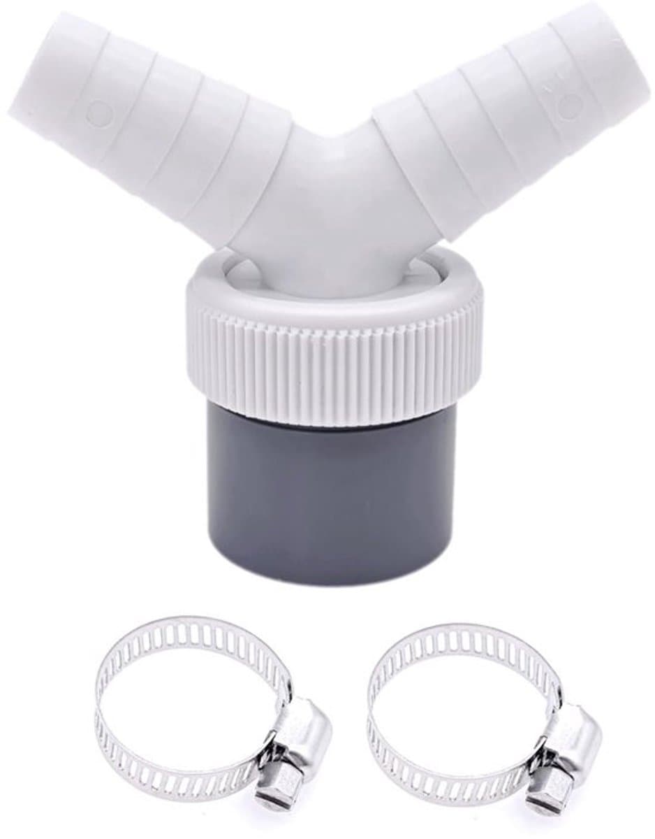 Afvoerslangconnector Duurzaam - 2-Weg Y-Splitter - Afvoerslangverbindingsadapter - Voor Wasmachine/Condensdroogtrommel - Geschikt voor Slangdiameter 19-24 mm - Aansluiting voor Afvoerbuis 40 mm - Afvoeradapter — afbeelding 1