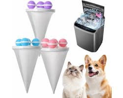 3 stuks - Wasmachine filterzakken - Wasmachine pluizenfilterzak - Drijvende wasmachinefilterzak - Pluizenverzamelaar voor wasmachines - Herbruikbaar - Voorkomt verstopping van de wasmachineafvoer - Blauw, Roze, Paars