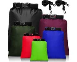Waterdichte Dry Bag Set 6 Maten Lichtgewicht Zakken en Lange Verstelbare Schouderriem Outdoor Waterdicht Houden Gear Dry Bag Stuff Zakken voor Backpacken, Varen, Wandelen Camping