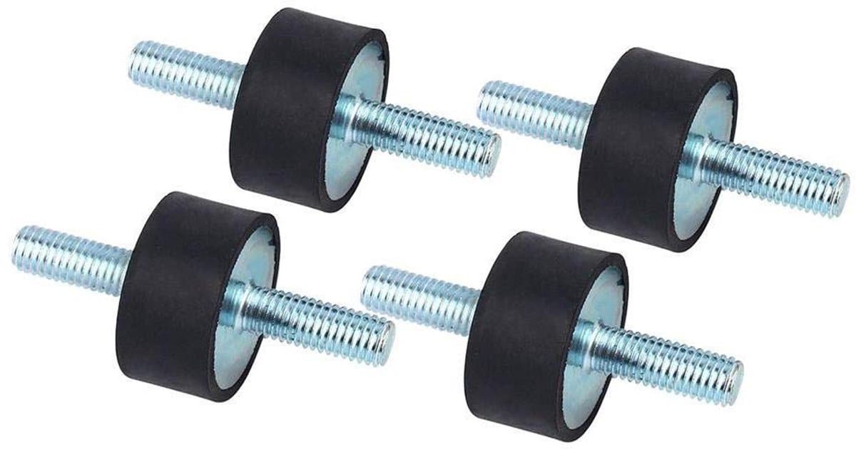Anti-vibratie rubberen schokdempers - Set van 4 stuks voor luchtcompressor pomp - 30 x 15 mm - M8 x 23 - Isolator monteert met rubberen schroeven — afbeelding 1