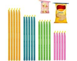 Sluitklemmen 20 stuks - Herbruikbare clips voor levensmiddelzakjes, meerkleurig, voor keuken en huishouden