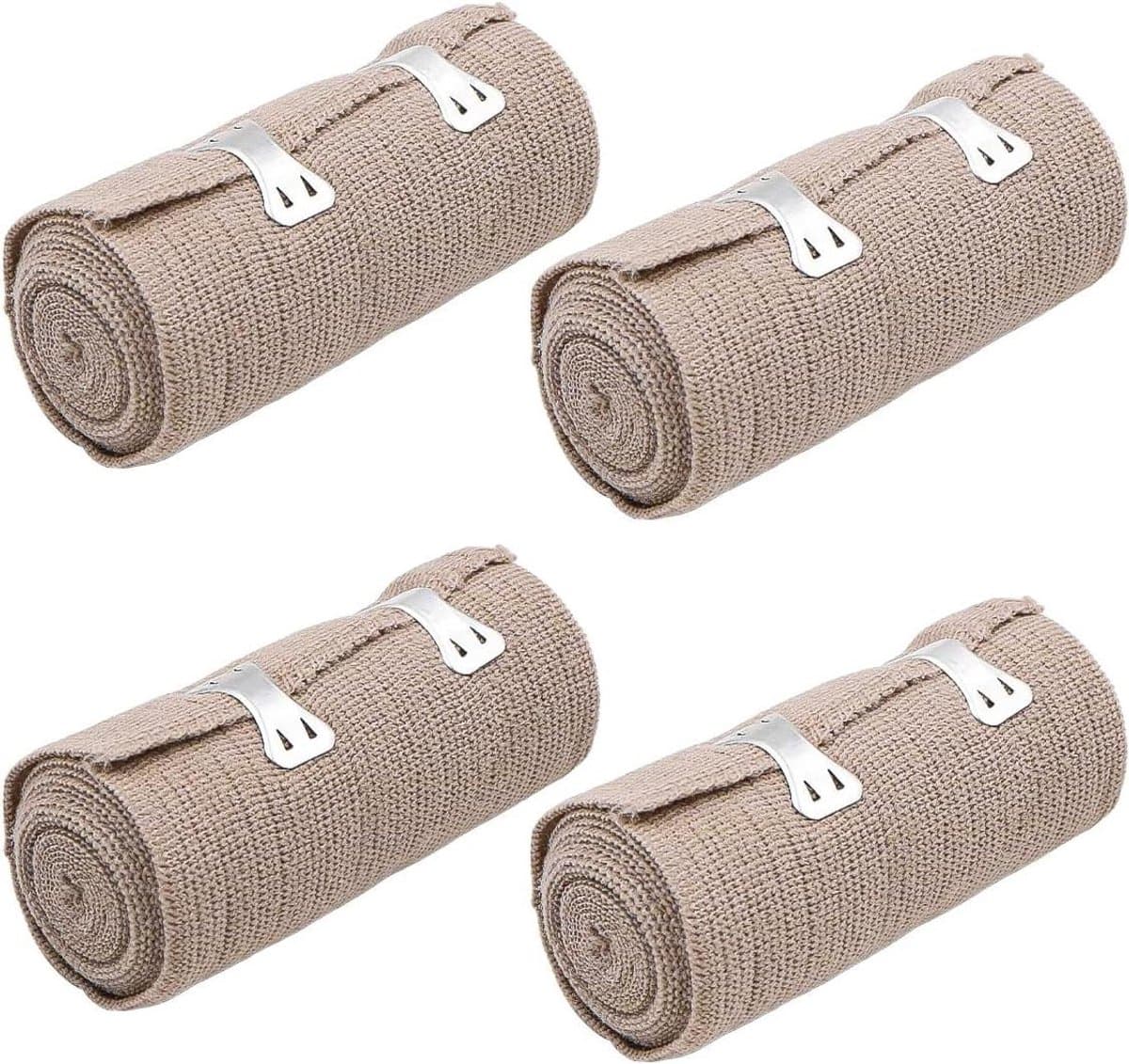 EGoods - Elastische verbanden Set van 4 - Medische verbanden voor enkelsteun - Arm- en borstletsel - Metalen clips — afbeelding 1