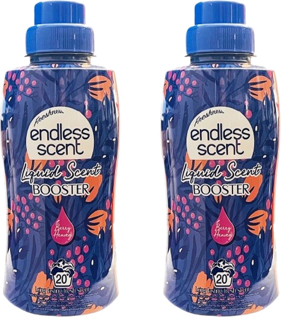 Wasparfum BERRY HEAVEN - Langdurige frisse geur - Set van 2 flessen - 40 wasbeurten - 400 ml per fles - Liquid Scent Booster — afbeelding 1
