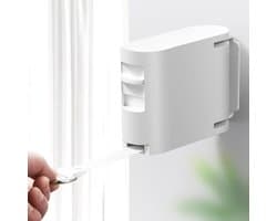 Intrekbaar droogrek voor binnen - Verstelbaar en uittrekbaar - Wandmontage - Onzichtbare waslijn voor badkamer en balkon - Wit