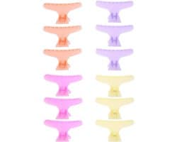 12 Stks/set Vlinder Haarspeld, Vlinder Holding Haar Clip Haar Sectie Klauw Clip Kappers Tool