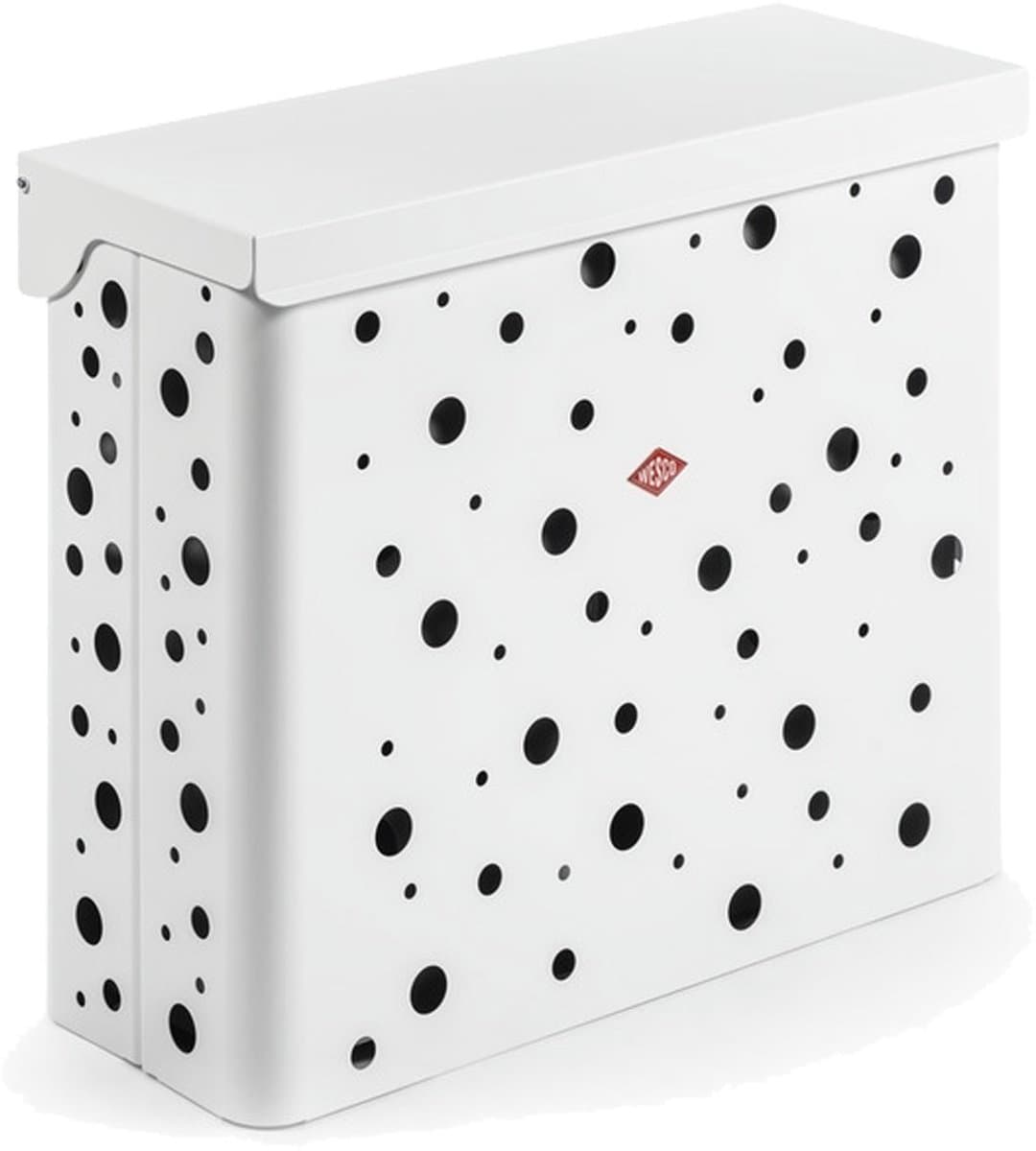 WESCO Wasmand Duo 2 met Inzet | 64 Liter | Duo Wasbox (2x32 Liter) | Metaal - Mat wit | Waskorf — afbeelding 1