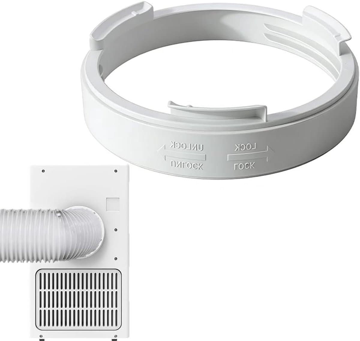 Afvoerslang Adapter - Airco Koppeling - Airco Efficiëntie - Universele Schroefdraad - 150 mm - Wit — afbeelding 1