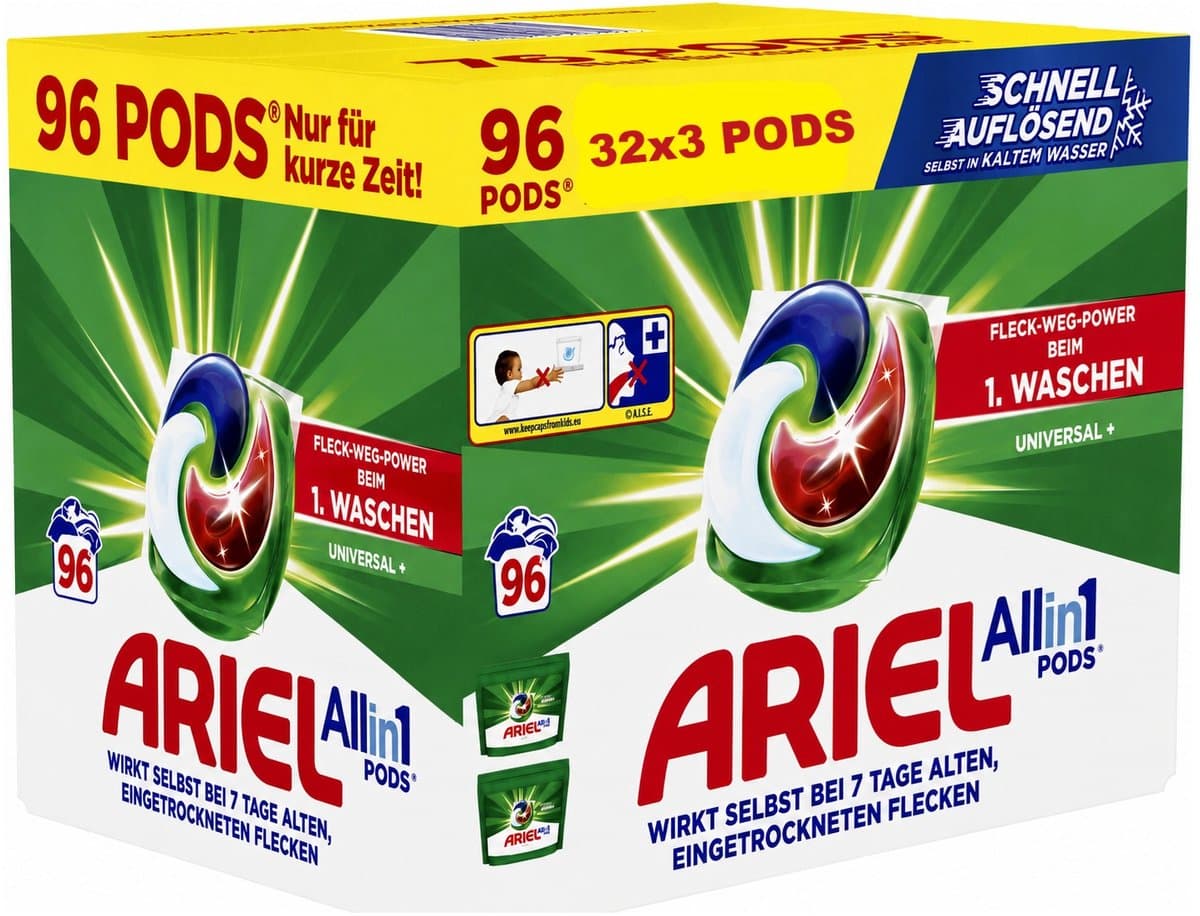Ariel All in 1 wasmiddel Universele+ 96 PODS — afbeelding 1