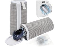 Herbruikbare waszakken set van 2 voor wasmachine en droger, ideaal voor sneakers, sokken en lingerie (Donkergrijs)