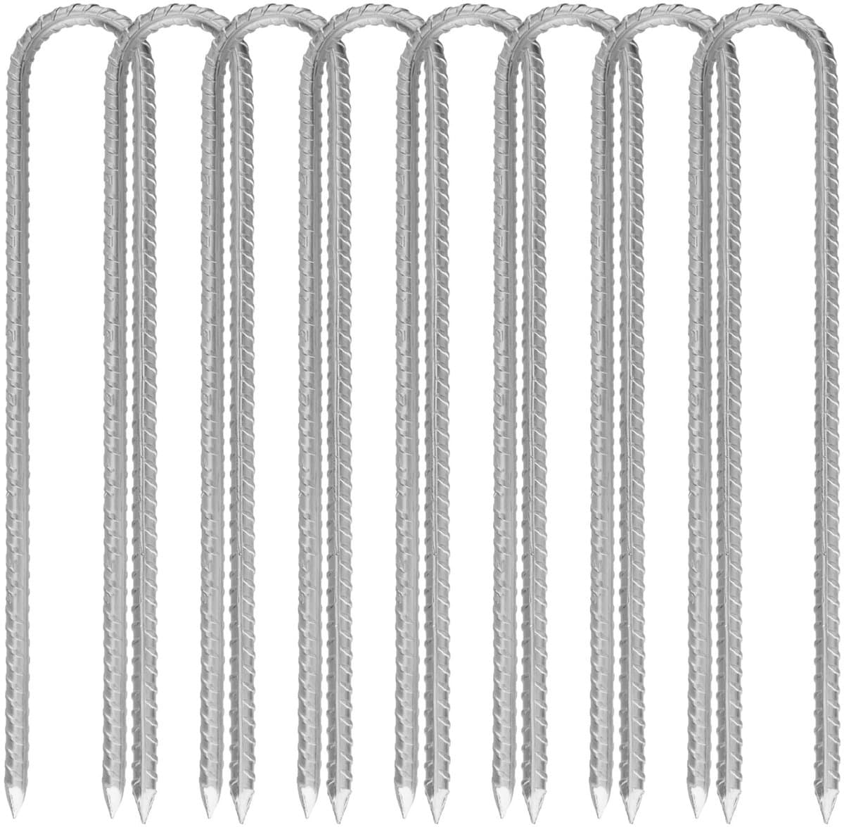 Dailygoods- Grondankers 30 cm - 8 Stuks - Verzonken Haringen - Beitelpunt - Antislip Haak - Geschikt voor Tenten en Hekken - Tentankers — afbeelding 1
