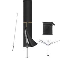 Beschermhoes voor Tuindroger met Rotatable Telescopische Stang, Waterdicht en UV-Bescherming, 170 x 32 cm