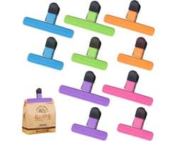 Pack van 10 Herbruikbare Voedselclips in 5 Kleuren voor Snackzakken — afbeelding 1