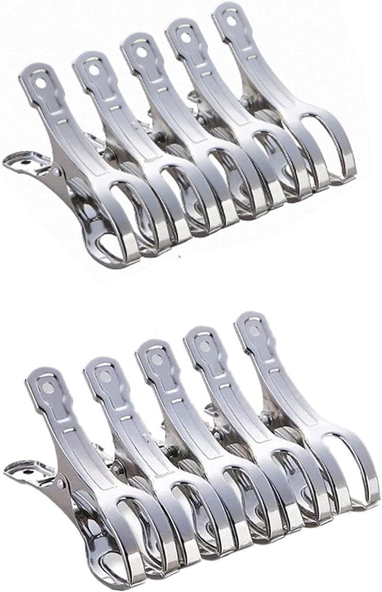 Grote Kleren Drogen Clips - Set van 10 stuks voor Wasgoed, Quilts en Strandlakens — afbeelding 1