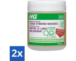 HG Eco Wasmiddeltoevoeging tegen Stinkend Wasgoed 500 gr - Voordeelverpakking - 2 stuks