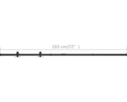 vidaXL - Ophangset - voor - minischuifdeur - 122 - cm - koolstofstaal