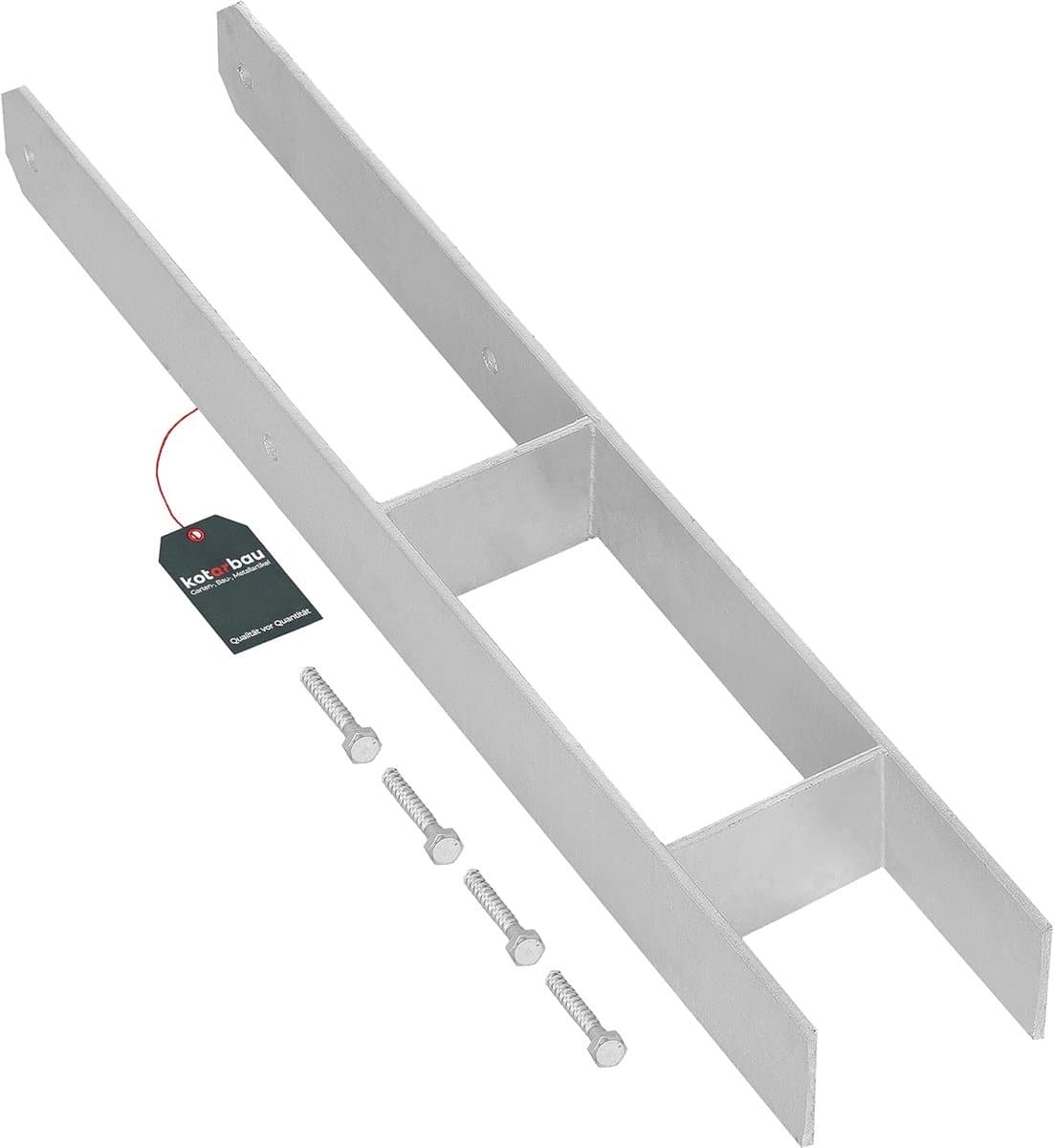 H-paalhouder - Paalanker Betonanker - Schuur Bouwen - H-constructie - 600 mm Hoog - Grijs — afbeelding 1