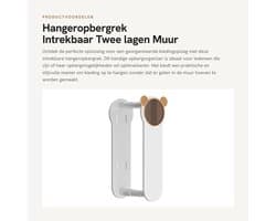 Solidchoice- Hangeropbergrek - Intrekbaar - Tweelaags - Muurbevestiging - Ruimtebesparend - Organisatieoplossing - Kledingrek