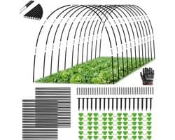 SnelShoppen - 50 Pcs Plant Tunnel Arches voor Verhoogde Bedden - Verwijderbare Folietunnel voor Tuin - Glasvezel, 38 cm, Hoops, Grondankers, Tuinacces