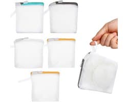 SnelShoppen - 6 Stuks Vouwbare Mini Waszakken voor Fijne Was - Herbruikbare Netwaszakken voor Kleding - Ideaal voor Reis en Huishoudelijk Gebruik