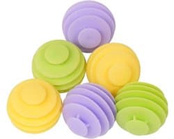 Set van 6 herbruikbare wasballen voor wasmachine en droger - Bespaar energie en tijd met drogerballen.