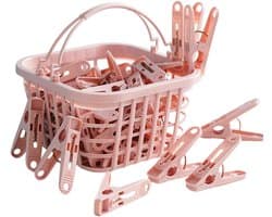 Wasknijpers - Kleine knijpers - Kleding drogen - Winddicht design - 30 stuks - Roze