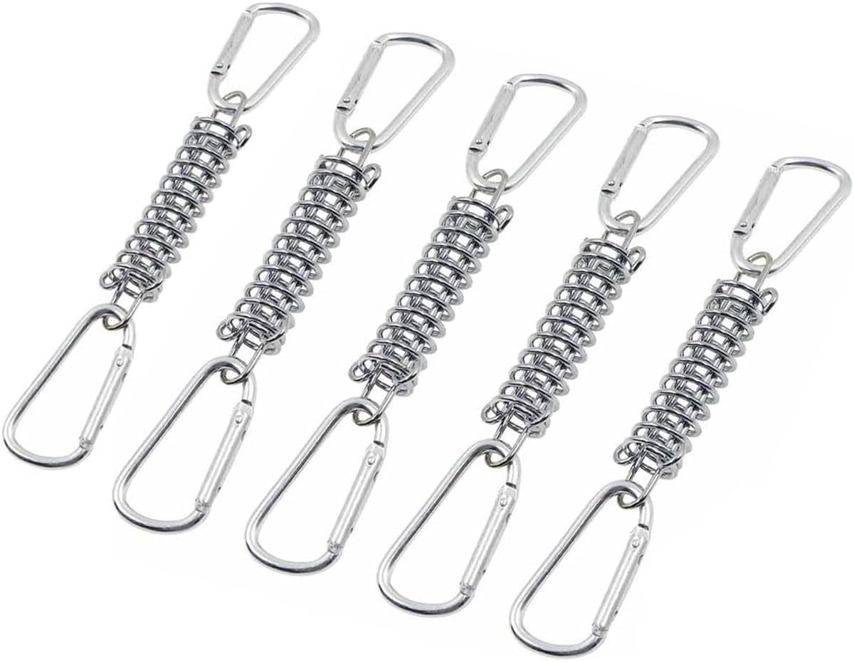 Tension springs set van 5 - RVS - Dubbele gespen - Geschikt voor tenten en luifels - SnelShoppen — afbeelding 1