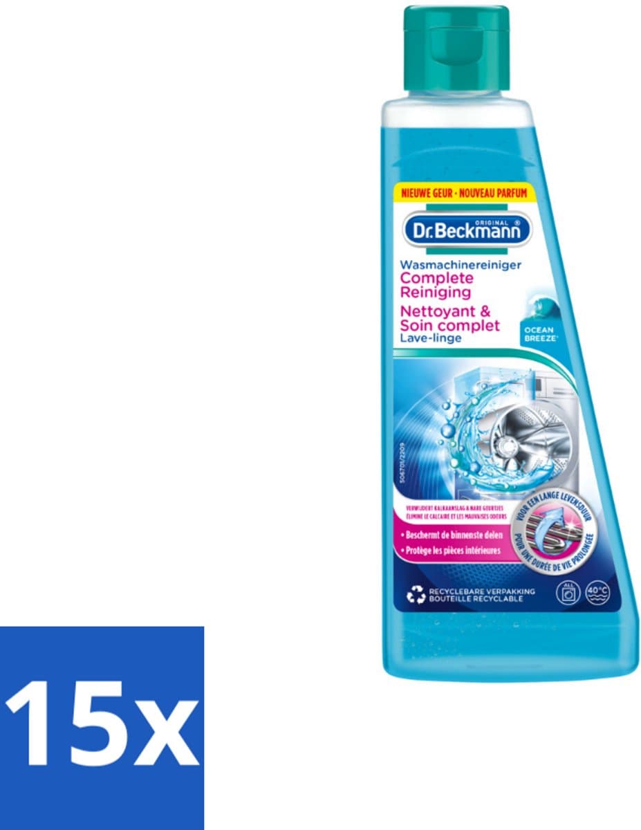 Dr. Beckmann Wasmachinereiniger Ocean Breeze 250 ml - Bulkverpakking - 15 stuks — afbeelding 1