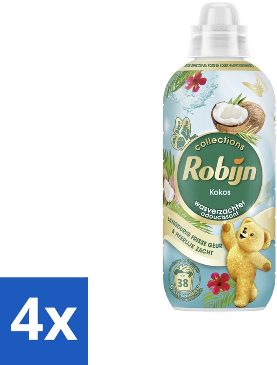 Robijn – Wasverzachter – Kokos Sensation – 765 ml - Voordeelverpakking - 4 stuks — afbeelding 1