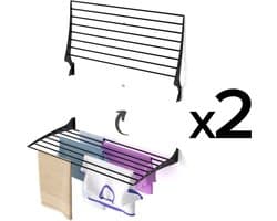 2x Foxydry Fold 100 black wasdroogrek wandmontage clicksysteem - 100 x 50 x 10 cm