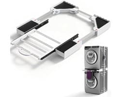 Wasstapel Frame - Droger Wasmachine - Ruimte Besparen - Uitschuifbaar Rek - 46-72 cm - Grijs
