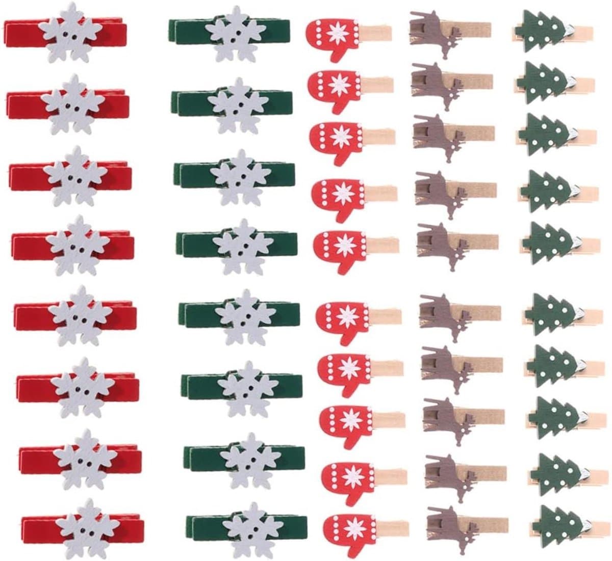 Houten Wasknijpers - Decoratieve Clips - Foto's Ophangen - 3 Stijlen - 100 Stuks - Diverse Kleuren — afbeelding 1
