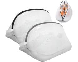 Dailygoods - Waszak voor Schoenen - 2-delige Mesh Waszak - Bescherming en Duurzaam - Schoenen Bewaren - Wasbescherming - Handig voor Wassen - Geschikt...