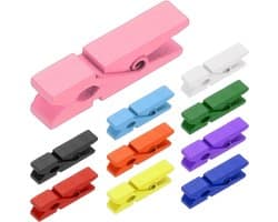 Kleine knijpers - Houten clips - Foto's ophangen - Sterke greep - 50 stuks - Meerkleurig