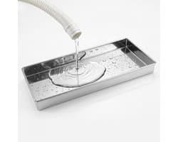 Roestvrijstalen Opvangbak - Lekbak Wasmachine - Vocht Beschermen - Naadloos & Lekvrij - 40 x 35 x 5 cm - Zilver