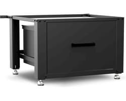 Bodo® - Wasmachine Verhoger - Kast - Ombouw met Lade - Zwart - 61x58x44-48cm — afbeelding 1