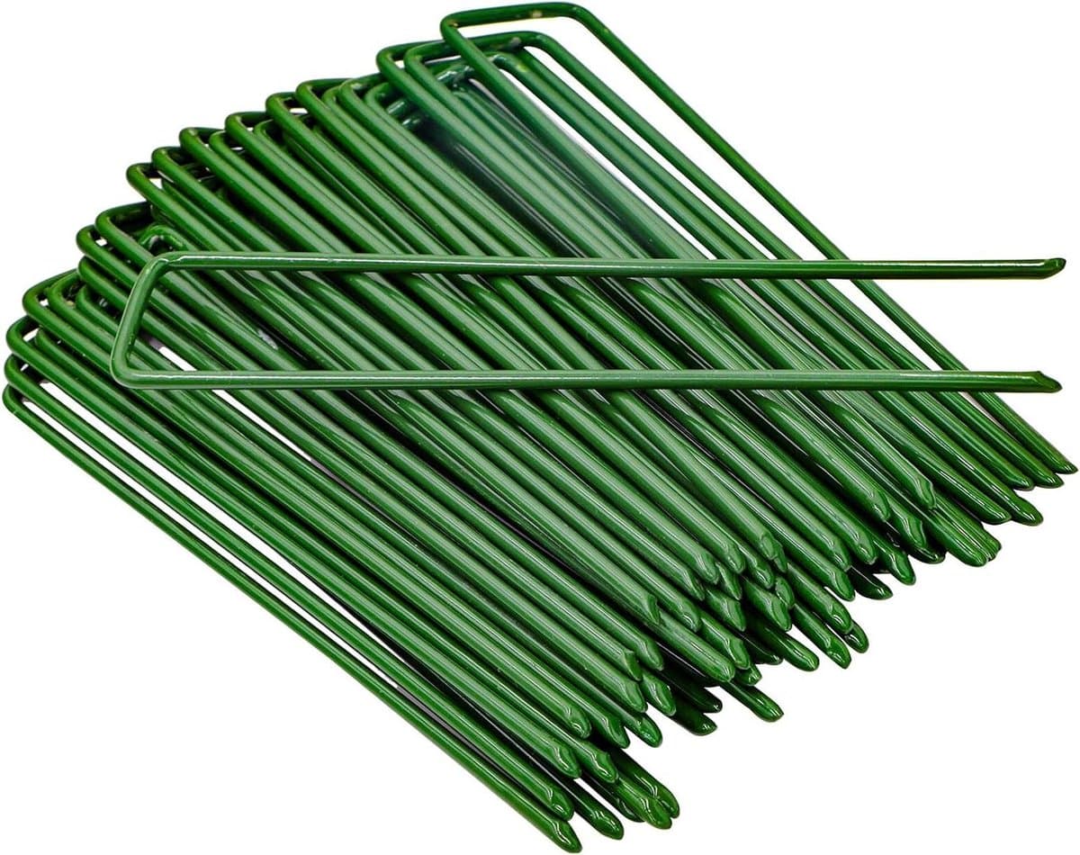 Dailygoods- Tuinharingen 15CM - U-vormige Nagelpennen - Grondankers - Tuinbeveiliging - Onkruidbestrijding - Duurzaam Gegalvaniseerd Staal — afbeelding 1
