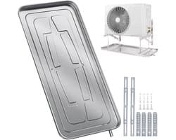 Airco lekbak - Condensbak afvoer - Water opvang - Roestvrij staal - 93x44x35cm - Zilver