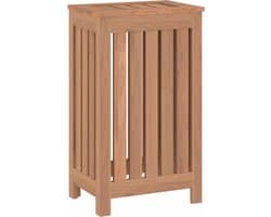 vidaXL - Wasmand - 35x25x60 - cm - massief - teakhout