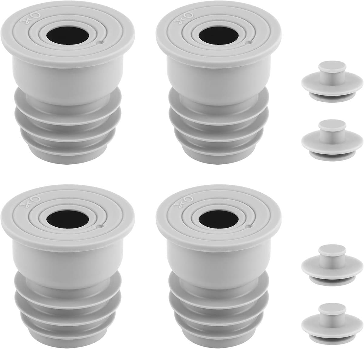 Set van 4 afdichtringen voor wasmachine en afvoer, geschikt voor 35-40mm en 45-55mm slangen, waterdicht en duurzaam — afbeelding 1