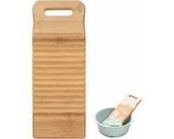 SnelShoppen - Houten Wasplank Handmatig, Antislip Reinigingsplank voor Kinderkleding, 40 x 15 x 1,8 cm, Ideaal voor Huishoudelijk Gebruik