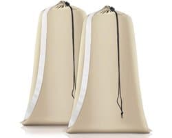 2 Stuks - Waszak - Stevige waszak - 70*100cm - Extra Grote Waspakzak Set - met Trekkoordsluiting - Slijtvaste Polyester Nylon Waszak - Grote Draagbare Veenwaskisthoes Waszakken - voor Studentenkamer Opbergen en Reizen